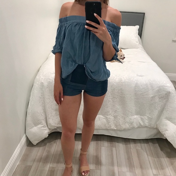 NWT Free People Patchwork Denim Shorts sz 25 - Picture 4 of 8